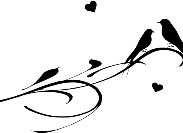 Love Birds Clipart Branch Tattoo - Love Birds On A Branch Silhouette - Free Transparent PNG Clipart Images Download. - Transparent PNG Free Download