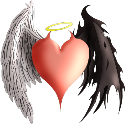 And Heart Devil Angel Tattoo Demon Demons Clipart - Heart With Demon Wings - Free Transparent PNG Clipart Images Download. - Transparent PNG Free Download
