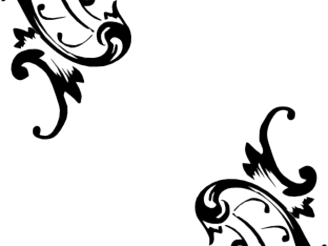 Fish Tattoos Clipart Filigree - Simple Baroque Art Design - Free Transparent PNG Clipart Images Download. - Transparent PNG Free Download