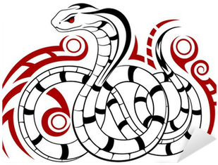 Vector Snake, Cobra In The Form Of A Tattoo Sticker - Snakes - Free Transparent PNG Clipart Images Download. - Transparent PNG Free Download