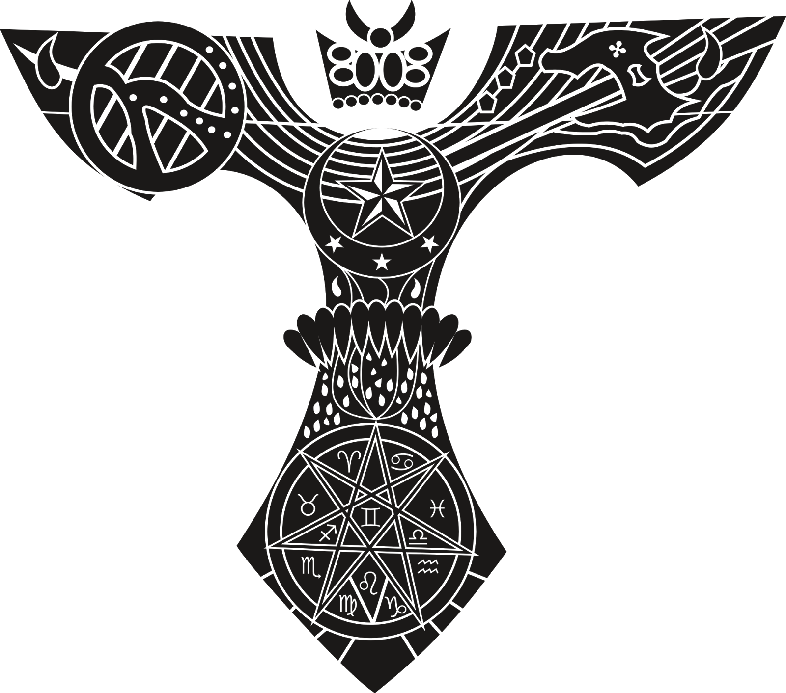 Symbol, Teomachia, Larp, Mystic, Vector, Moon - White Power Tattoos Png, Transparent - Transparent PNG Free Download