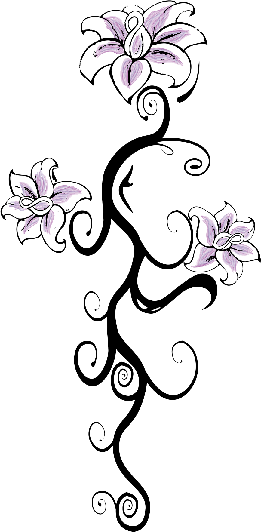 Flower Tattoo Transparent - Tattoo Flower Designs Png, Png Download - Transparent PNG Free Download