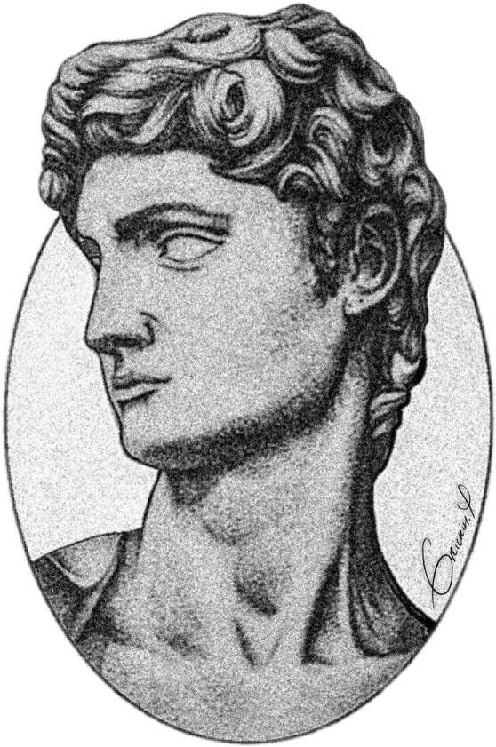 #statue #art #aesthetic #grey #aestheticart #tumblr - Statue Of David Line Tattoo, HD Png Download - Transparent PNG Free Download