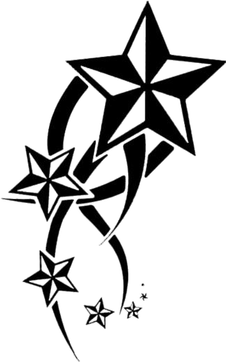 Star Tattoo Png Free Download - Star Tattoo Black And White, Transparent - Transparent PNG Free Download