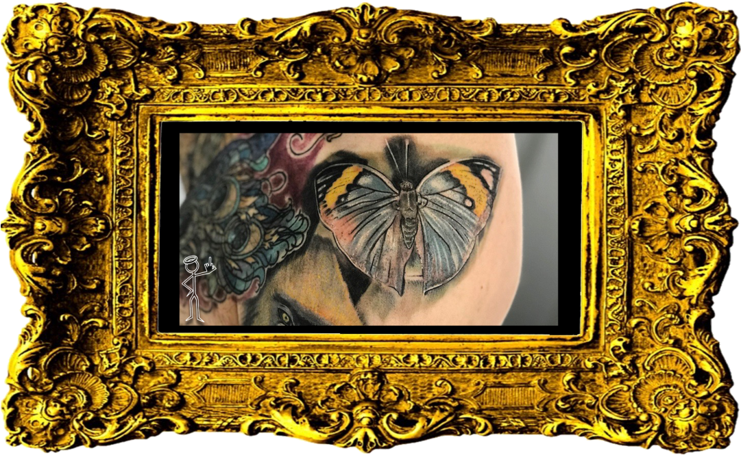 Realistic Butterfly Tattoo - Tattoo, HD Png Download - Transparent PNG Free Download