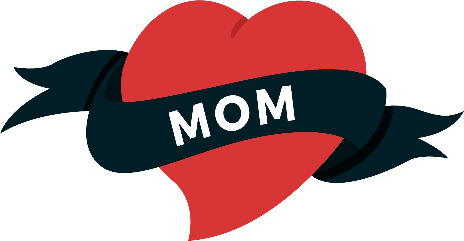 Old School Heart Swallow Tattoo - Tattoo Mom Clipart Transparent, HD Png Download - Transparent PNG Free Download