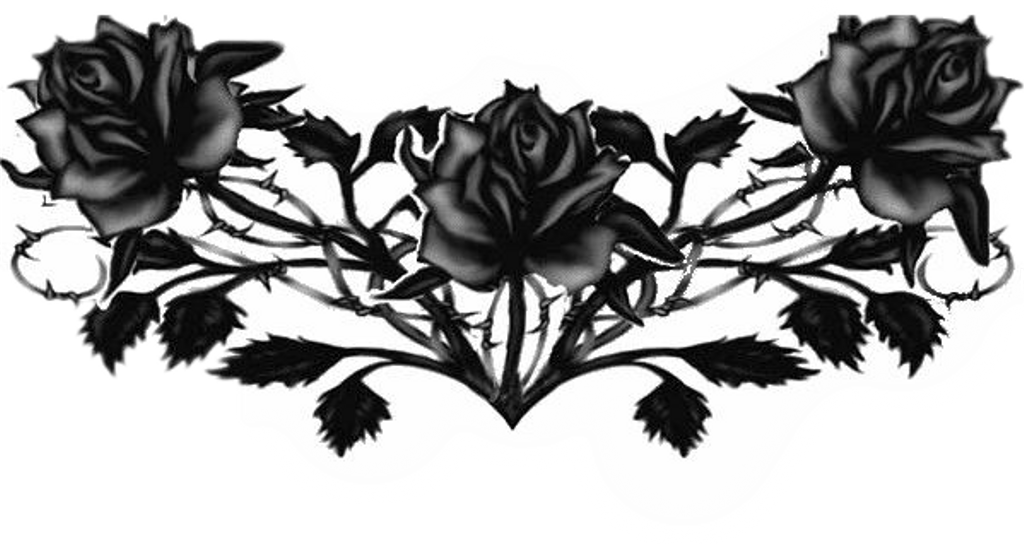 #rosasnegras #tatto #tatuajes #tumblr - Transparent Neck Tattoo Png, Png Download - Transparent PNG Free Download