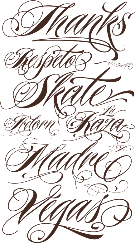 Tattoo Lettering Fonts, HD Png Download - Transparent PNG Free Download