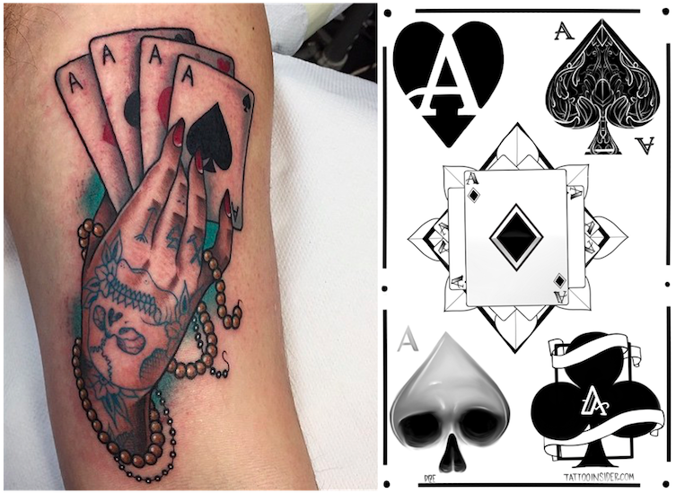 Best Ace Tattoos And 5 Free Ace Tattoo Designs - Best Ace Tattoo Designs, HD Png Download - Transparent PNG Free Download