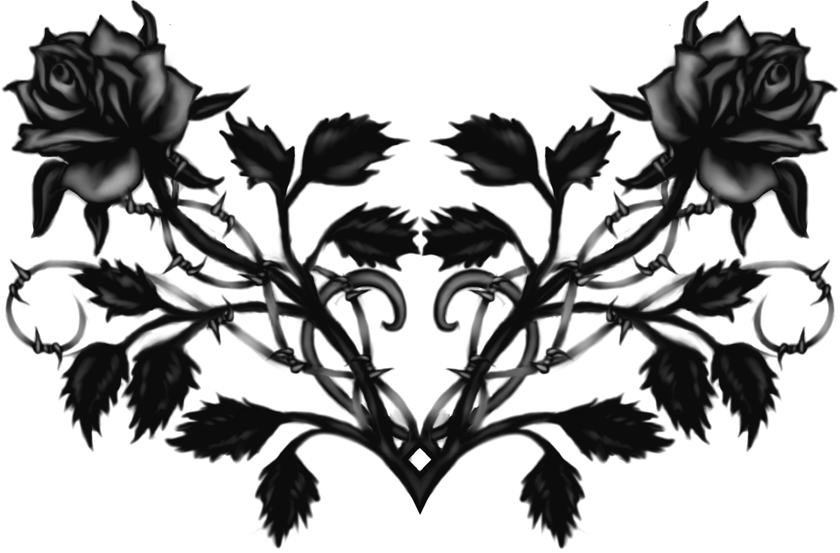 Goth Tattoo Png Free Download - Transparent Black Roses, Png Download - Transparent PNG Free Download
