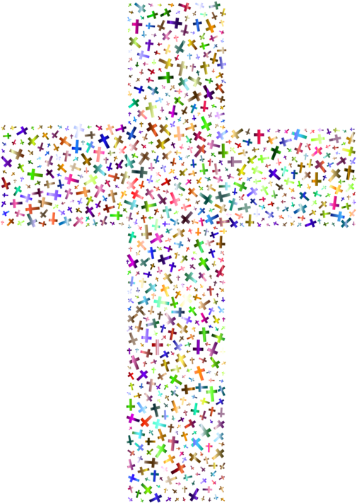 Crucifix Vector Religious Cross - Colorful Cross Png, Transparent - Transparent PNG Free Download