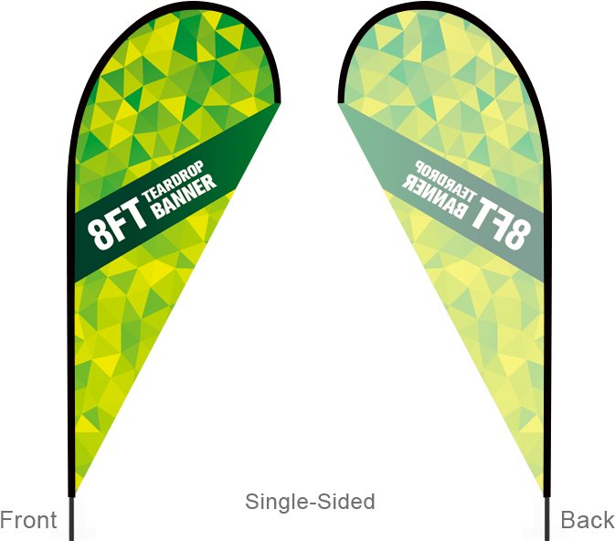 8ft Teardrop Flag With Ground Stake - Tear Drop Flag Png, Transparent - Transparent PNG Free Download