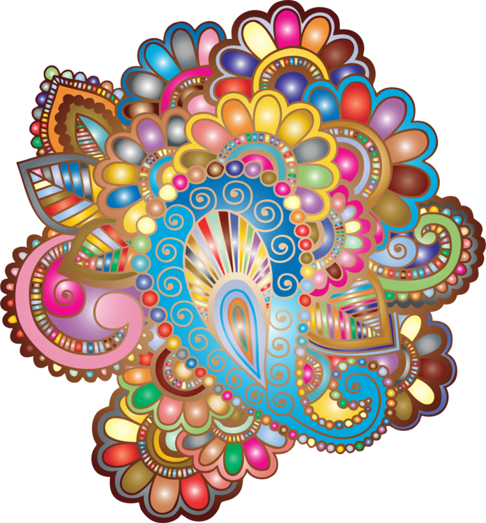 Visual Arts,flower,art - Colorful Mehndi Patterns Png, Transparent - Transparent PNG Free Download