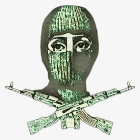 Masked Maskon Robbery Gun Ak47 Thuglife Lookinlikeabago - Σχεδια Τατουαζ Σε Χαρτι, HD Png Download - Transparent PNG Free Download