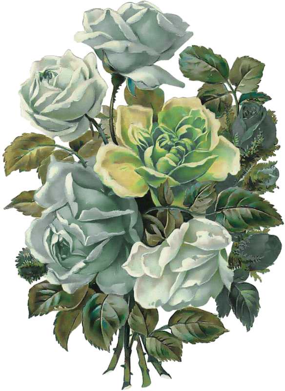 Hummingbird Clipart Flower Tattoo - Vintage Clip Art Flowers, HD Png Download - Transparent PNG Free Download