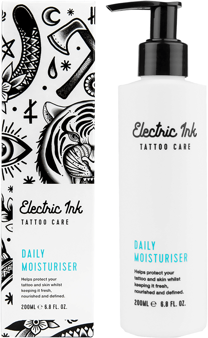Electric Ink Tattoo Daily Moisturiser 200ml - Electric Ink Tattoo Care, HD Png Download - Transparent PNG Free Download