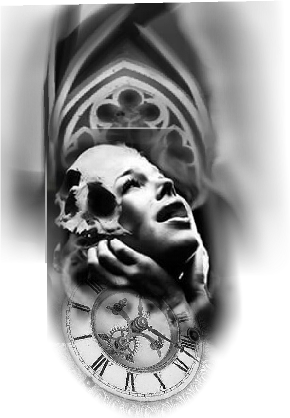 Clip Art Tattoo Design Realismo Preto - Black And Grey Rose Tattoo Flash, HD Png Download - Transparent PNG Free Download