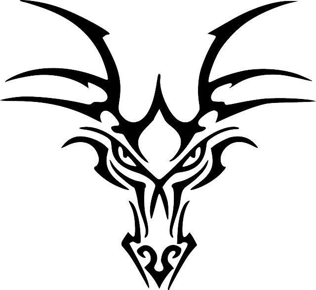 Ancient Celtic Dragon Head Designs - Tribal Dragon Head Tattoo, HD Png Download - Transparent PNG Free Download