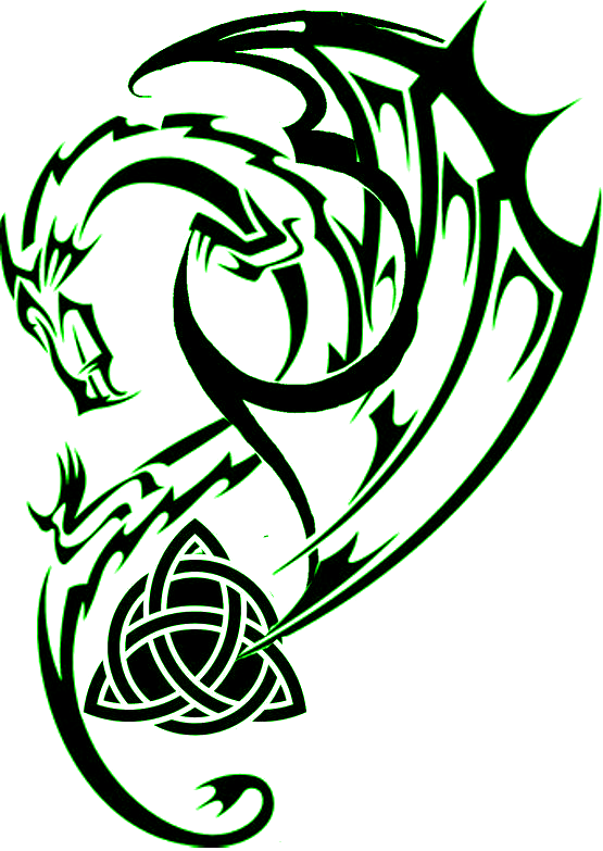 Tribal Dragon Heart Tattoo , Png Download - Dragon Tattoo For Neck, Transparent - Transparent PNG Free Download