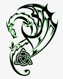 Tribal Dragon Heart Tattoo , Png Download - Dragon Tattoo For Neck, Transparent - Transparent PNG Free Download