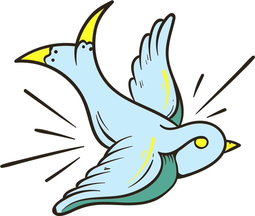 Vector Royalty Free Library Old School Tattoo Clip - Tattoo Bird Clip Art, HD Png Download - Transparent PNG Free Download