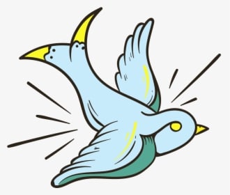 Vector Royalty Free Library Old School Tattoo Clip - Tattoo Bird Clip Art, HD Png Download - Transparent PNG Free Download