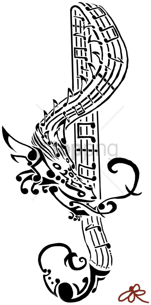 Joker Tattoo Png - Tattoo Music Png, Transparent - Transparent PNG Free Download