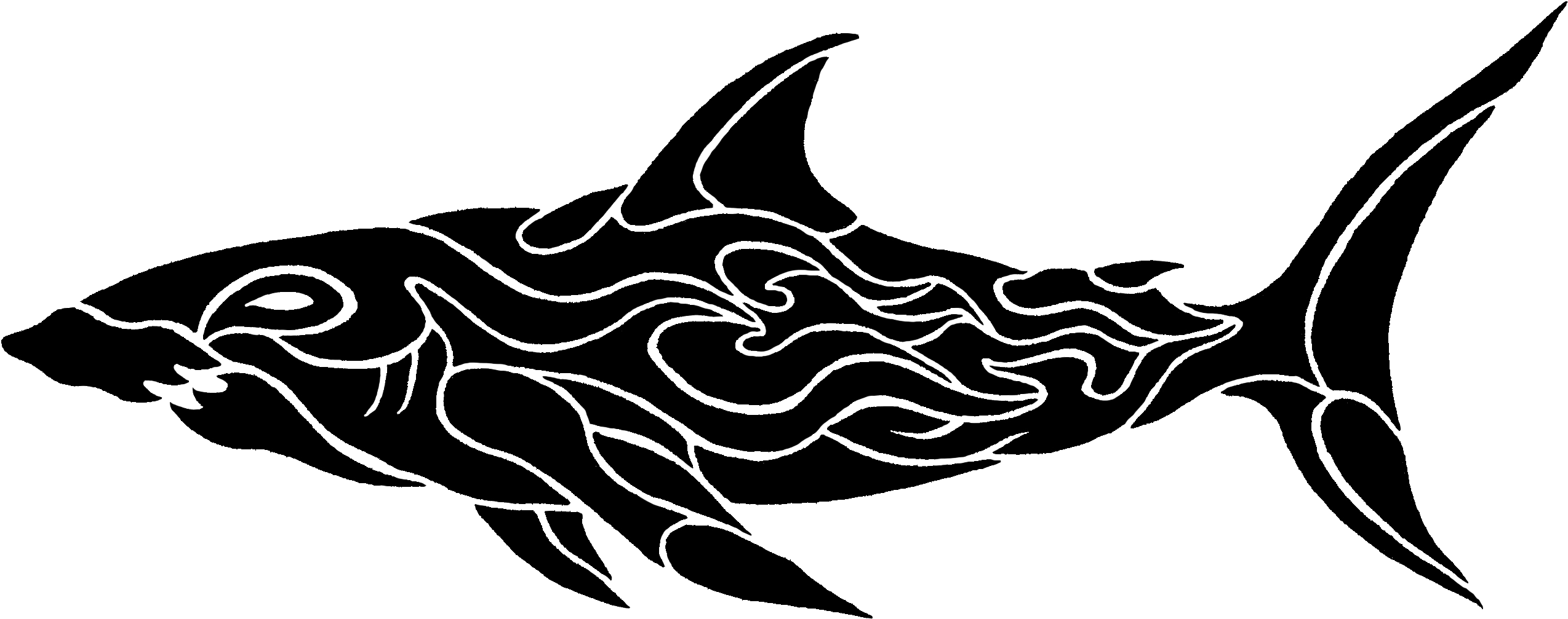 Transparent Tribal Tattoo Png - Great White Shark Tribal Tattoo, Png Download - Transparent PNG Free Download