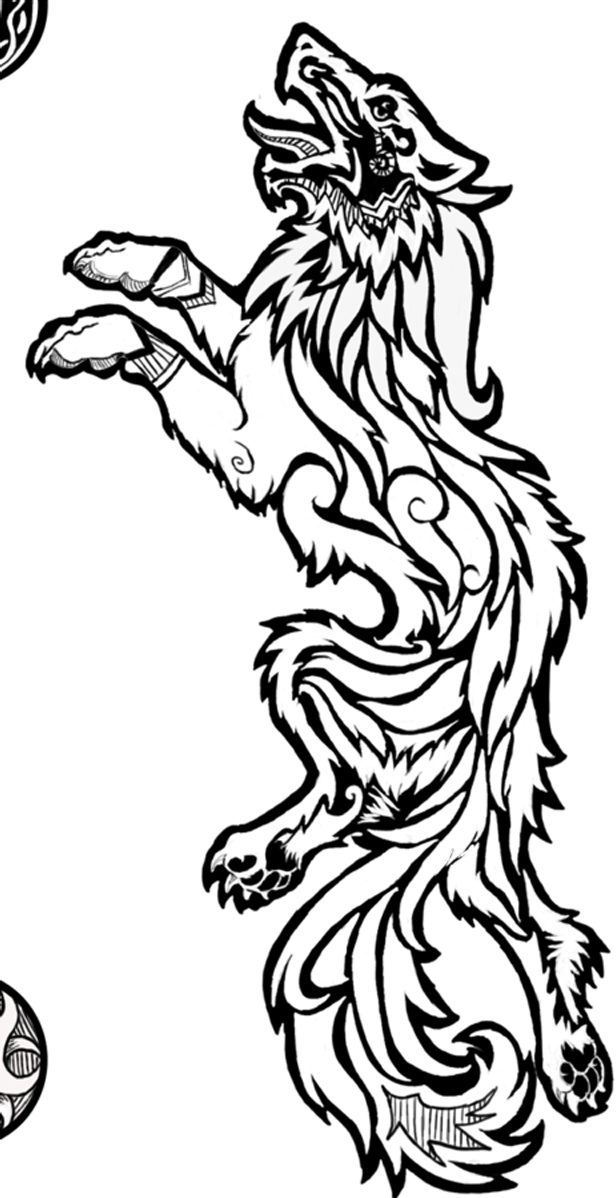 Norse Mythology Fenrir Tattoo, HD Png Download - Transparent PNG Free Download