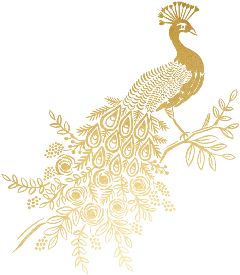Gold Peacock Transparent Background, HD Png Download - Transparent PNG Free Download