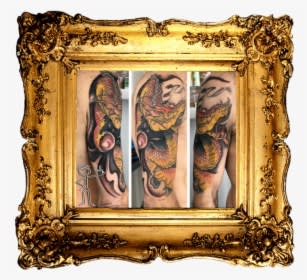 Colour Japanese Dragon Tattoo , Png Download - Antique Gold Frame Square, Transparent - Transparent PNG Free Download