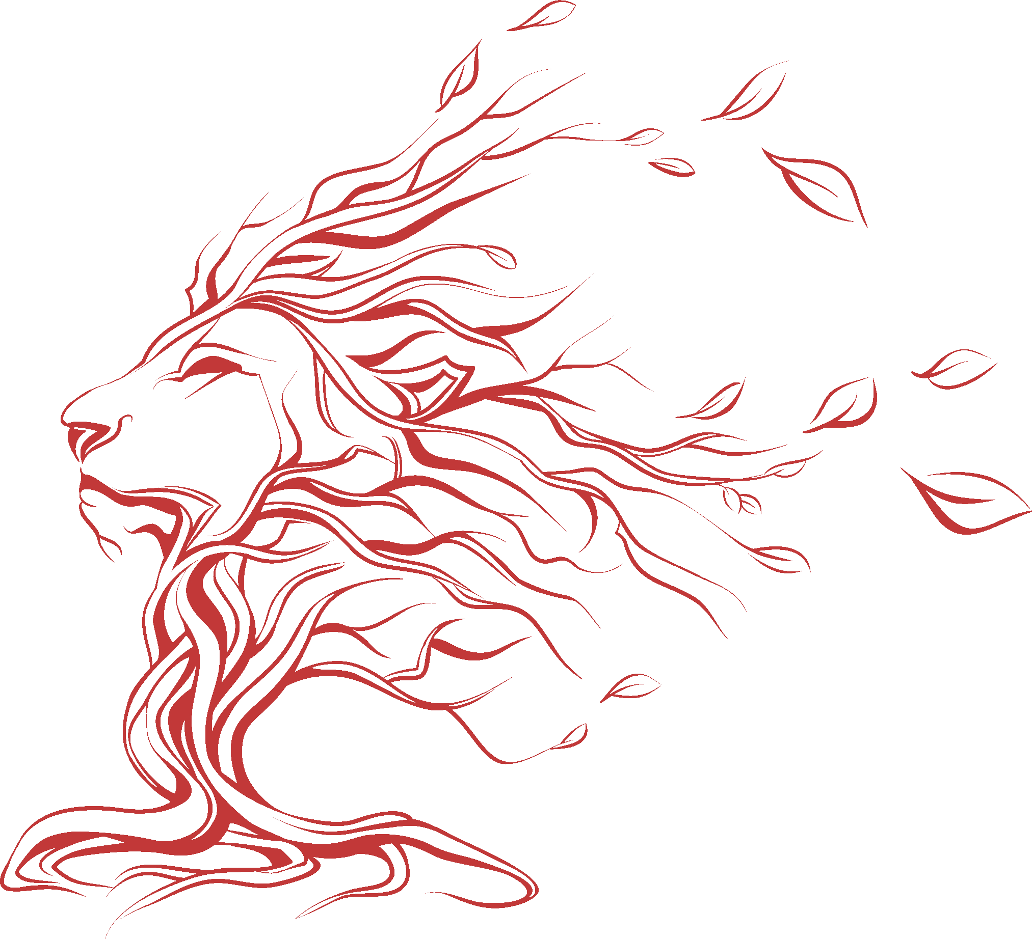 Lion Tattoo Clipart Singham - Tree With Lion Face, HD Png Download - Transparent PNG Free Download
