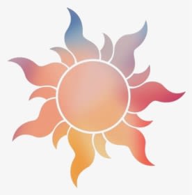 Colorful Sun Tattoo Designs Png Transparent Image - Rapunzel Sun, Png Download - Tattoo Transparent PNG Free Download