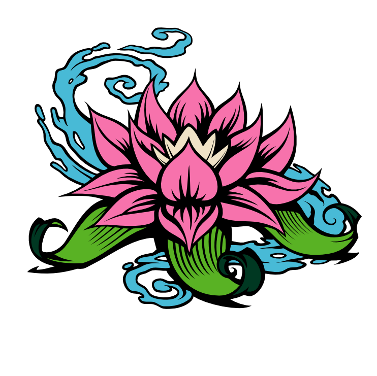 Lotus Temporary Tattoo - Cartoon, HD Png Download - Transparent PNG Free Download