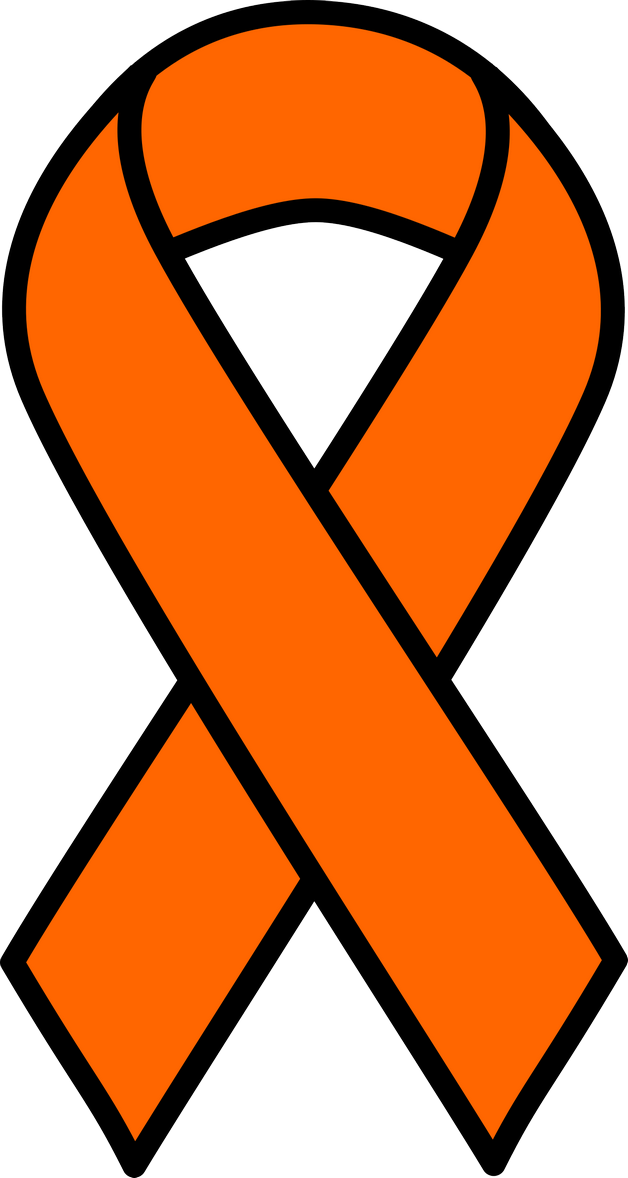 Orange Cancer Ribbon On Cross Tattoo Photo - Clip Art Breast Cancer Ribbon, HD Png Download - Transparent PNG Free Download