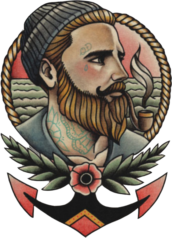 Transparent Tattoo Parlor Clipart - Sailor Old School Tattoo, HD Png Download - Transparent PNG Free Download