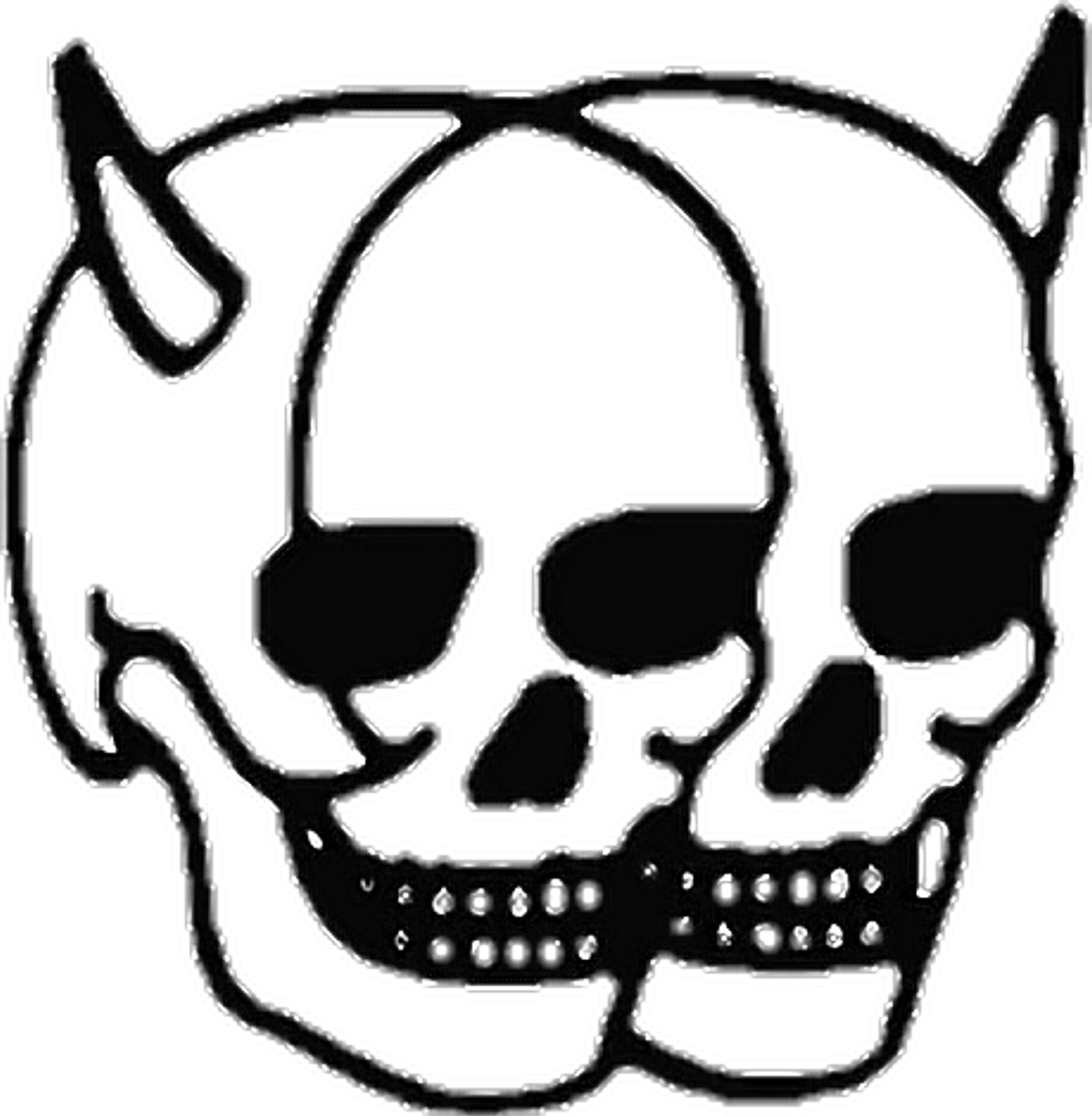 Transparent Grunge Skull Png - Aesthetic Skull Tattoo, Png Download - Transparent PNG Free Download