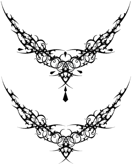 Goth Tattoo Png Image - Neck Tattoo Png Transparent, Png Download - Transparent PNG Free Download