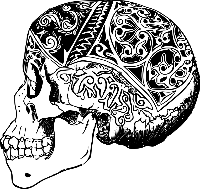 Borneo Skull Tattoo - Tattoo Png, Transparent - Transparent PNG Free Download