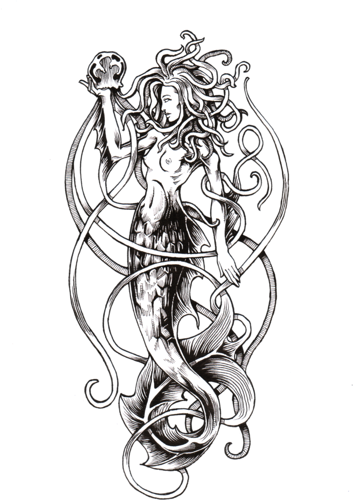 Transparent Siren Png - Evil Siren Tattoo, Png Download - Transparent PNG Free Download