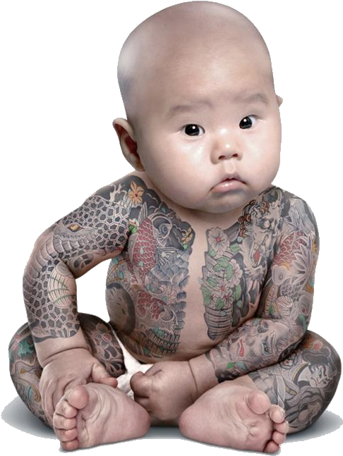 Yakuza Tattoo Baby , Png Download - Tattooed Baby, Transparent - Transparent PNG Free Download