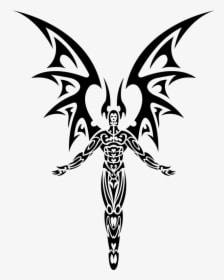 Devil Tattoo Free Png Image - Tribal Angel Tattoo Designs, Transparent - Transparent PNG Free Download
