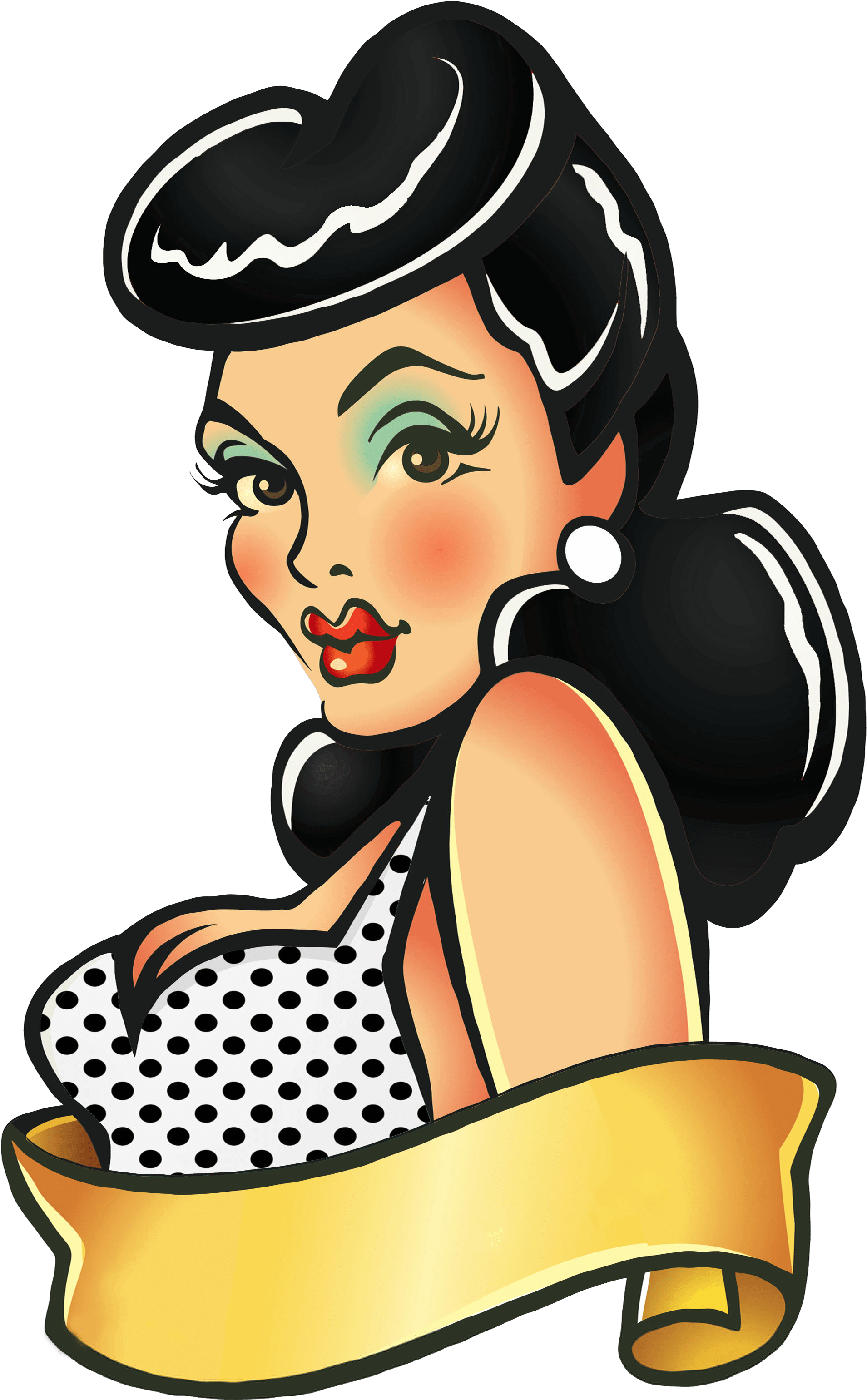 Pinup Girl Sychobilly Rockabilly Tattoo Designs Smart - Pin Up Tattoo, HD Png Download - Transparent PNG Free Download