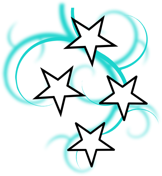 Teal White Tattoo With Stars Clip - Star Tattoo Designs, HD Png Download - Transparent PNG Free Download