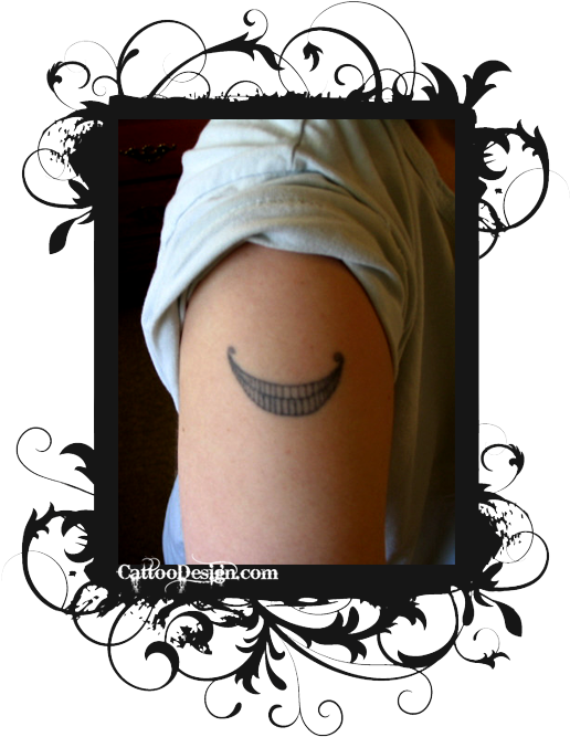 Drawn Cheshire Cat Tattoo - Leopard Print Tattoo Temporary, HD Png Download - Transparent PNG Free Download