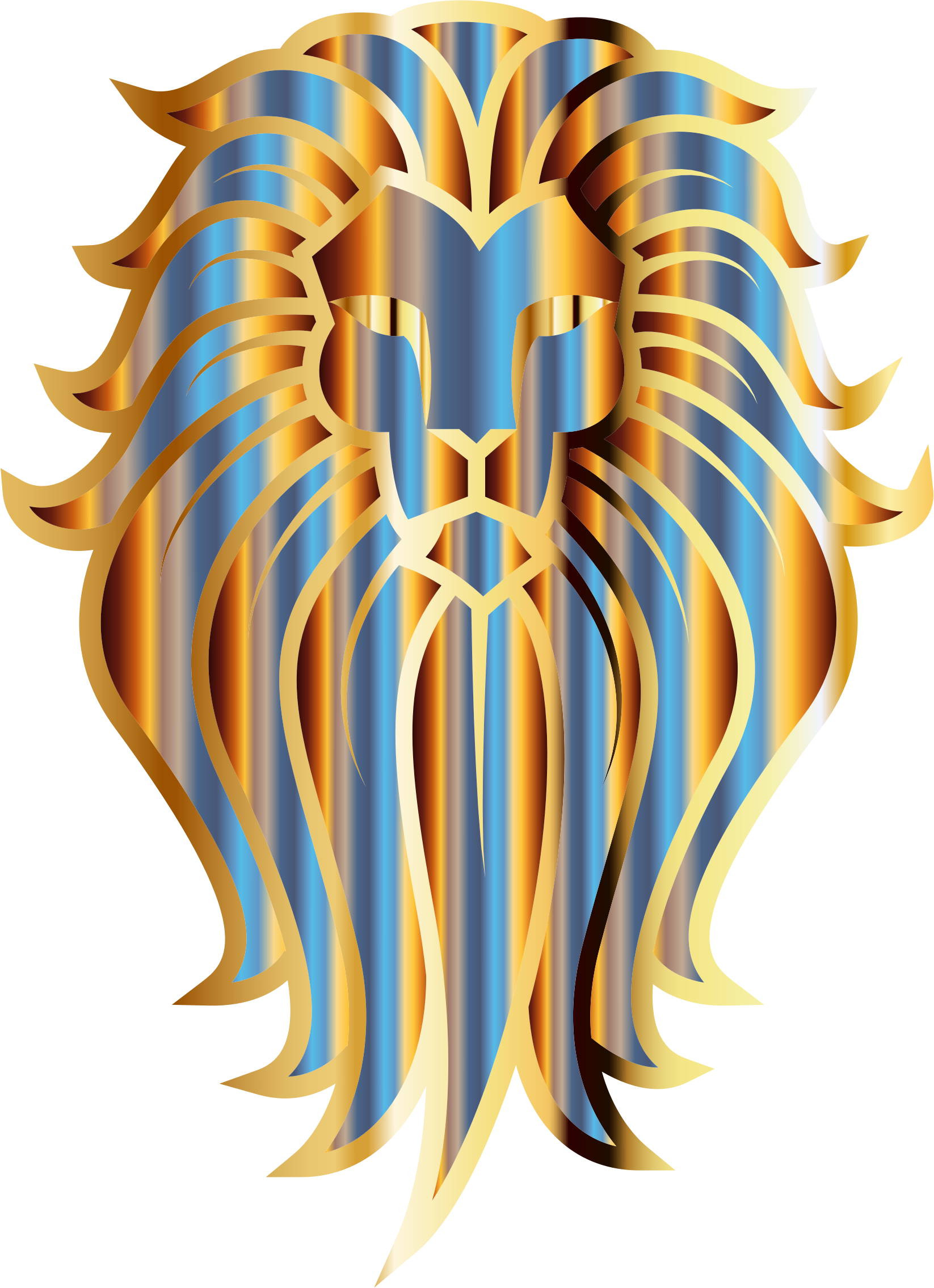 Chromatic Lion Face Tattoo No Background Clip Arts - Lion Background Png Tattoo, Transparent - Transparent PNG Free Download