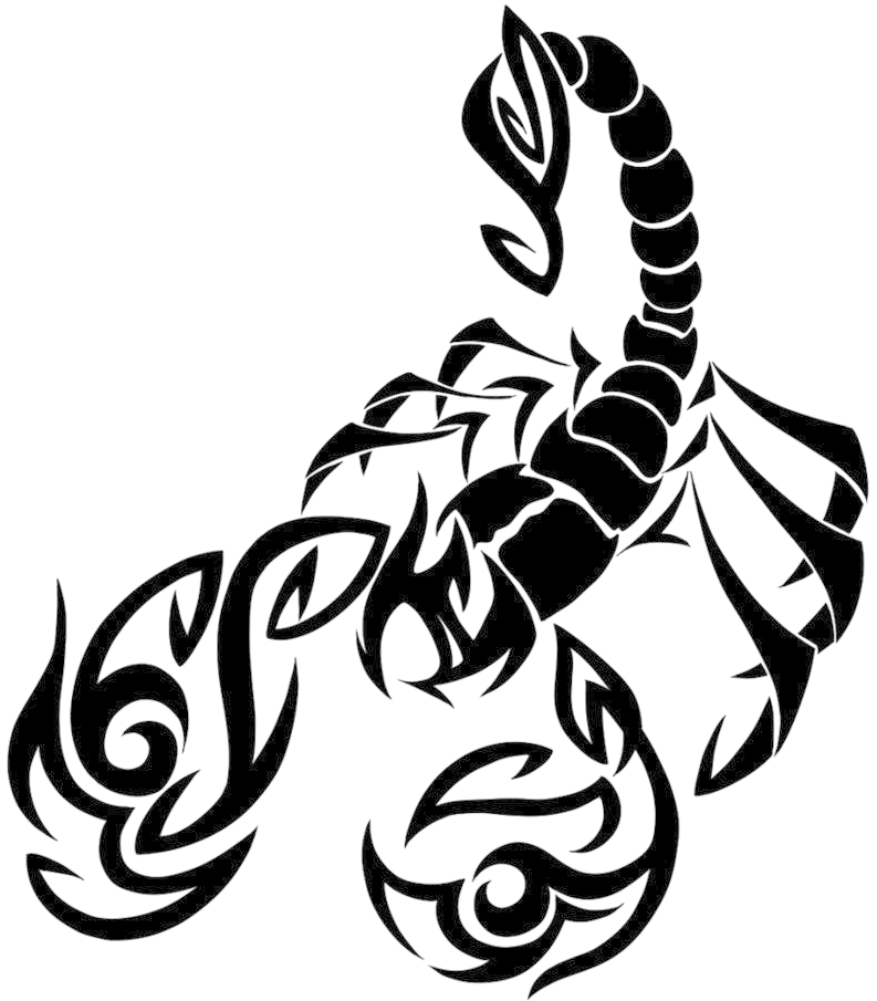 Scorpio Tattoo Png Image Transparent Background - Black Tattoo Transparent Background, Png Download - Transparent PNG Free Download
