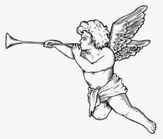 Cool Cherub Angel With A Pipe Tattoo Design - Angel Vector Tattoo, HD Png Download - Tattoo Transparent PNG Free Download