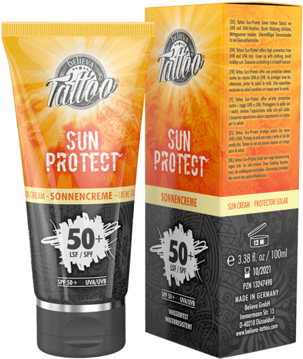 Tattoo Sunprotect 100 Ml - Believa Tattoo Sun Protect, HD Png Download - Transparent PNG Free Download