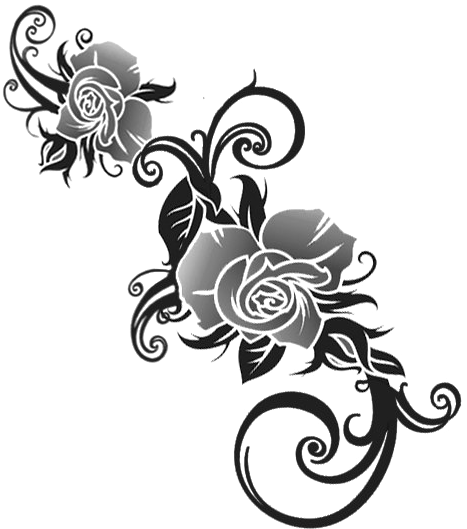 Rose Tattoo Transparent Background Png - Transparent Background Tattoo Png Transparent, Png Download - Transparent PNG Free Download